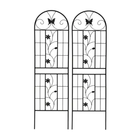 MOEPISY 2 Pack Metal Garden Trellis 71 inch x 19.7 inch Black image {9}