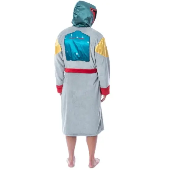 Star Wars Adult Boba Fett Bounty Hunter Fleece Robe Bathrobe For Men Women Multi image {2}