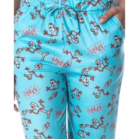 Disney Toy Story Women's Forky Allover Print Smooth Fleece Pajama Pants image {2}