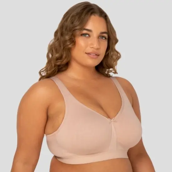 Fit For Me by Fruit of the Loom Womens Plus Size Beyond Soft Cotton Wireless Bra image {2}