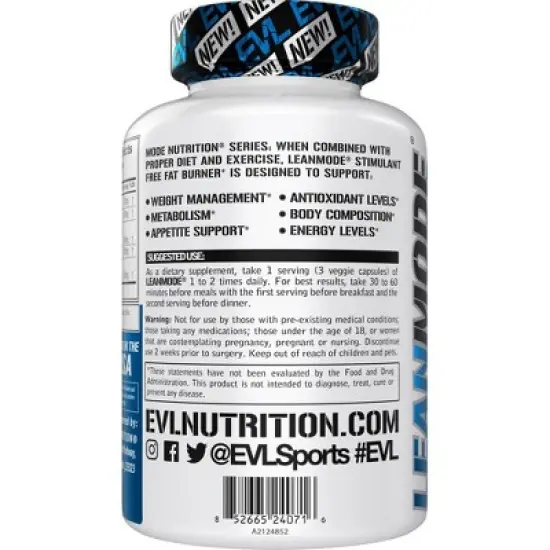 Evlution Nutrition LeanMode - Stimulant Free Fat Burner - 50 Servings image {2}