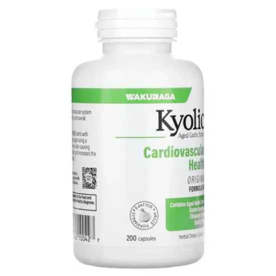 Kyolic Aged Garlic Extract, Cardiovascular Health, Original Formula 100, 200 Capsules (300 mg per Capsule) image {3}