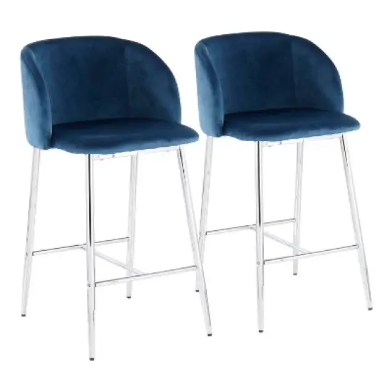 Set of 2 Fran Contemporary Counter Height Barstools - LumiSource image {14}
