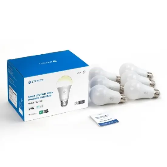 Etekcity 6pk Smart LED Dimmable Light Bulbs Soft White image {3}