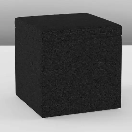 Plano Storage Ottoman in Textured Linen - Skyline Furniture image {4}