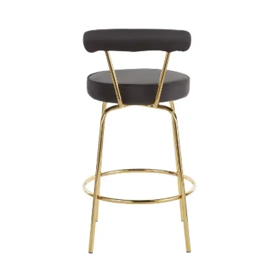 Set of 2 Rhonda Glam Counter Height Barstools - LumiSource image {4}