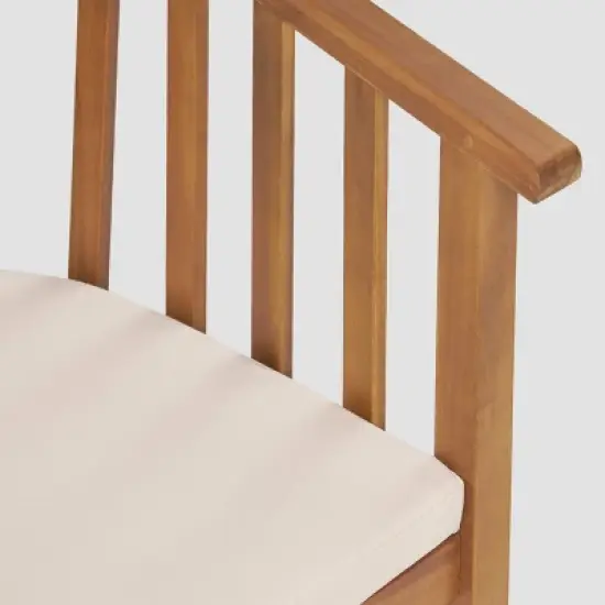 Alondra 5pc Acacia Wood Square Dining Set - Teak - Christopher Knight Home image {3}