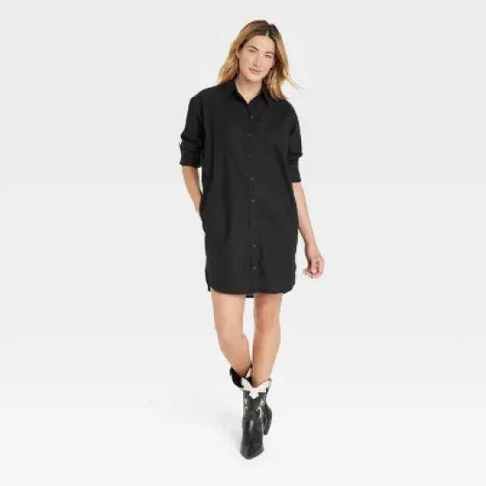Women's Long Sleeve Mini Shirtdress - Universal Thread&trade; image {2}