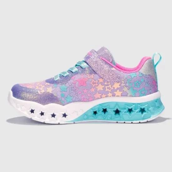 S Sport By Skechers Girls' Kortney Star Print Sneakers - Lavender/Teal Green image {1}