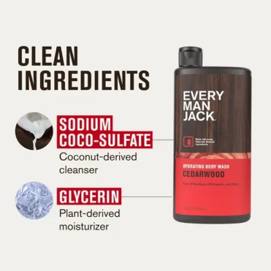 Every Man Jack Cedarwood Hydrating Men's Body Wash - 16.9 fl oz image {5}