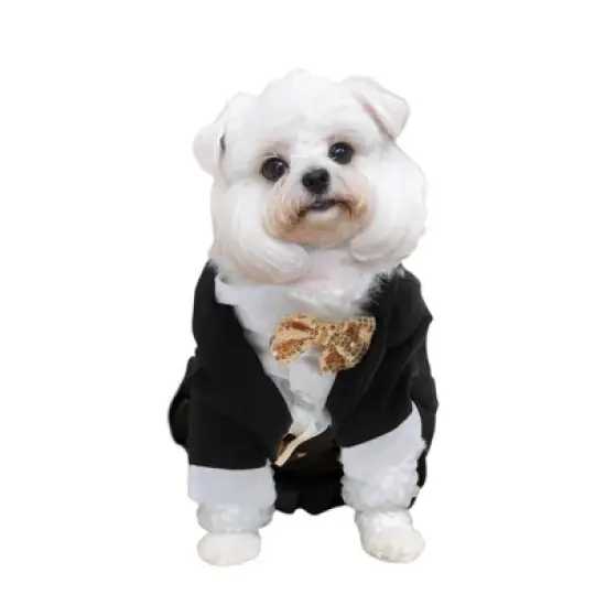 Unique Bargains Dog Tuxedo Black 1 Pc image {6}