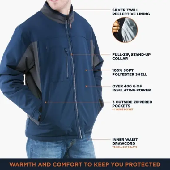RefrigiWear Men's Windproof Water-Resistant Insulated Softshell Jacket image {2}
