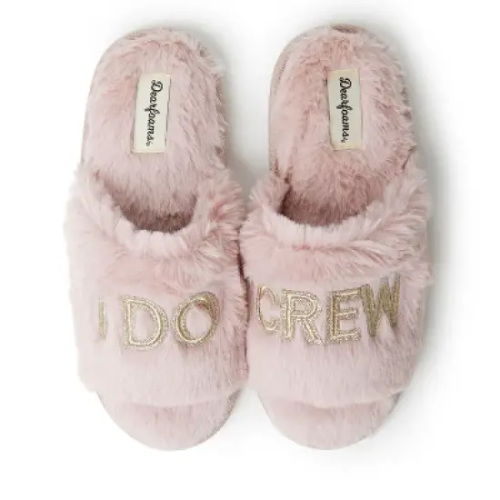 Dearfoams Womens Lane Bridal Slide Slippers image {8}