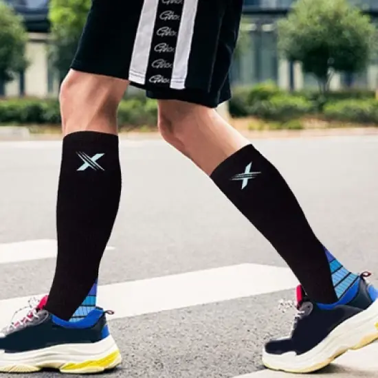 Extreme Fit Unisex Sports Compression Socks - Made for Running, Athletics, Pregnancy and Travel - 6 Pair  image {2}