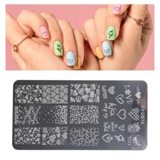 Unique Bargains Colorful Nail Art Stamp XY-DB14 Silver Tone 1 Pc image {2}
