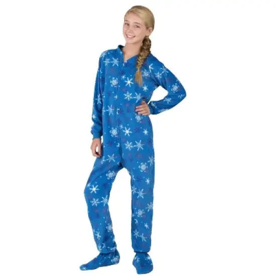 Footed Pajamas - Its A Snow Day Kids Fleece Onesie image {3}