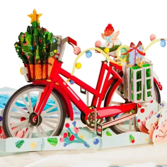 Frndly by Paper Love Christmas Bike Pop Up Christmas Card image {7}