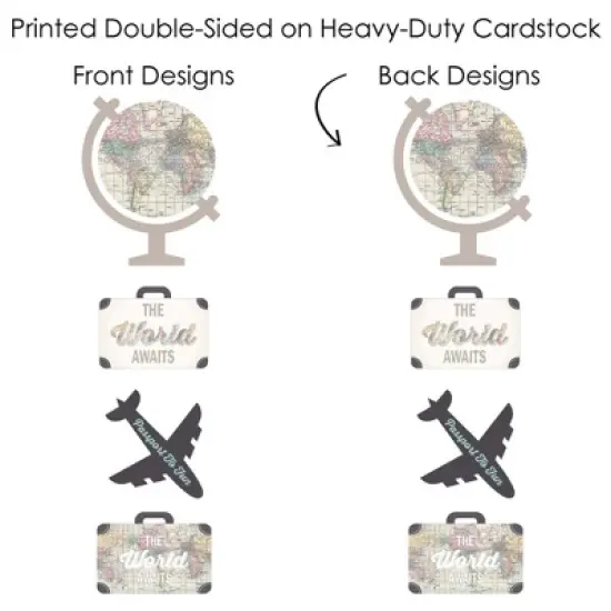 Big Dot of Happiness World Awaits - Travel Themed Party Centerpiece Sticks - Showstopper Table Toppers - 35 Pieces image {5}