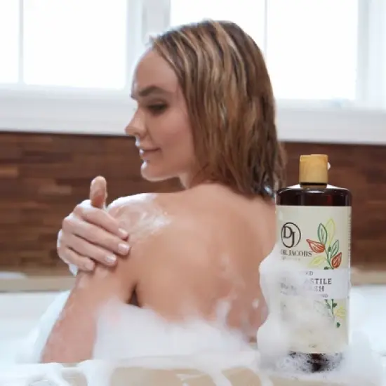 Dr Jacobs Naturals Rich Castile Almond Body Wash Hypoallergenic Vegan Sulfate-Free Paraben-Free Dermatologist Recommended 32oz - Almond image {4}