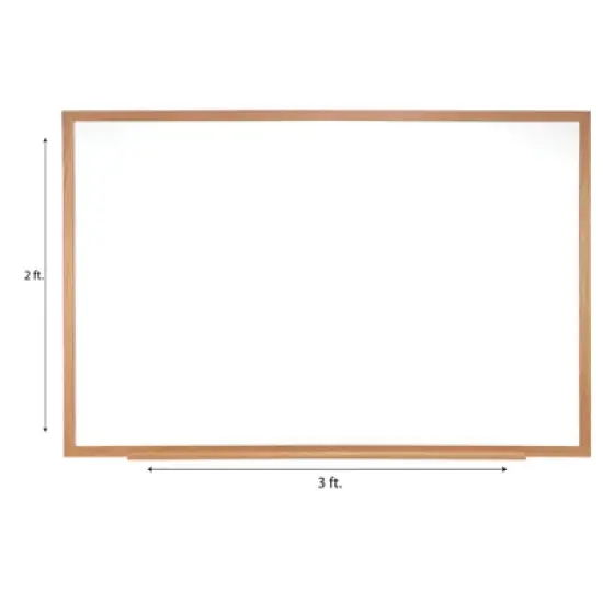 Ghent&reg; Non-Magnetic Whiteboard with Wood Frame, 2'H x 3'W image {1}