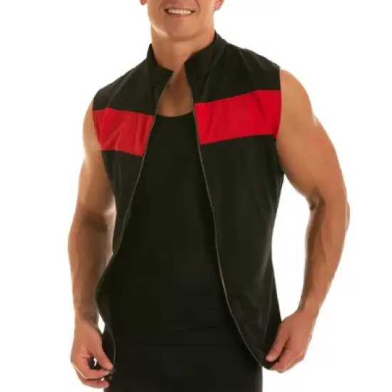 Insta Slim Compression Activewear Color Block Zip Up Vest MA0012 image {5}