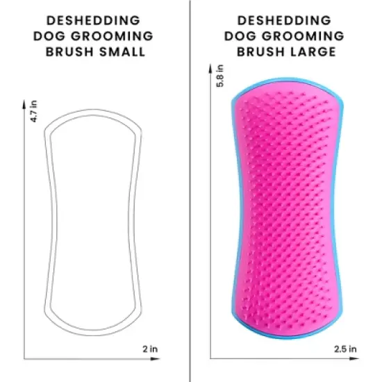 Pet Teezer De-Shedding Large Dog Grooming Brush - Pink image {7}