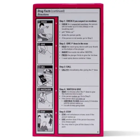 NARCAN Nasal Spray 4mg Single Dose Opioid Overdose Emergency Treatment - 2ct image {1}