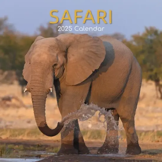 The Gifted Stationery 2025 Square Wall Calendar, Safari, 16-Month Natural World Theme with 180 Reminder Stickers (12x12 In) image {5}
