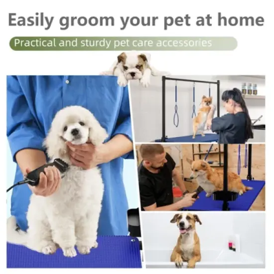 47inch X-Lift Dog Grooming Table with Adjustable Height, Mesh Tray, Tool Organizer & Noose &ndash; Foldable Pet Grooming Station for Home Use image {4}