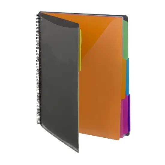 Smead Poly Project Organizer, Letter Size, 1/3-Cut tab, Gray with Bright Colors (89207) image {2}