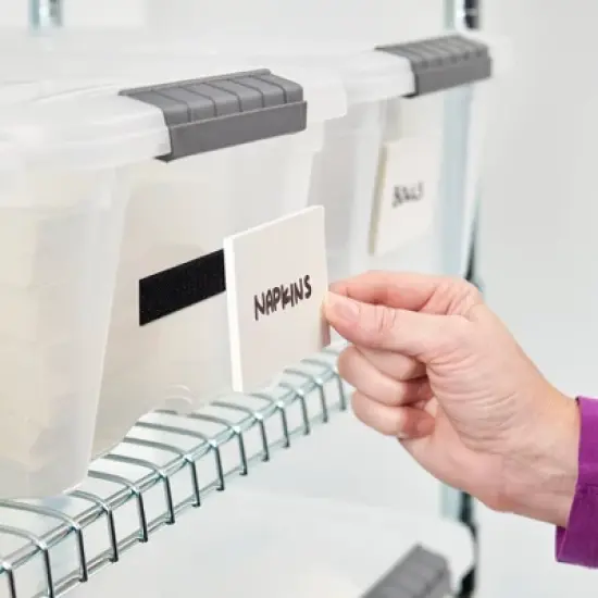 Wrap-It 15' x 1" Stick 'Em Adhesive Back Hook and Loop Roll: Cable & Cord Organizer, Cable Wrap, Black, 2-Year Warranty image {8}