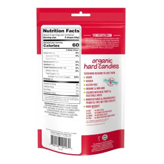 YumEarth Organic Favorite Fruit Hard Candies - 9.9oz image {1}