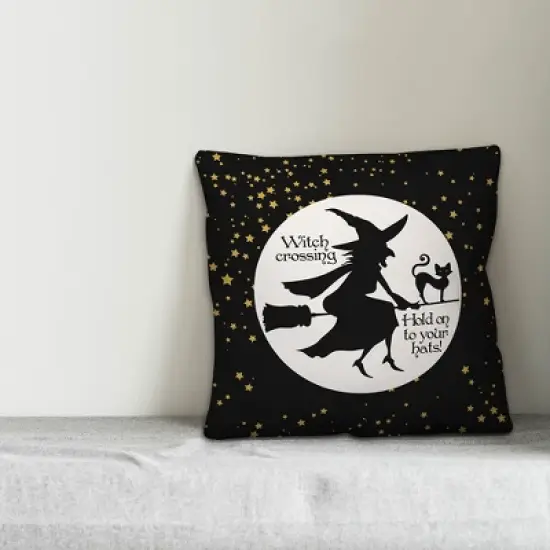 Creative Products Witch on Broom 18x18 Indoor / Outdoor Pillow image {2}