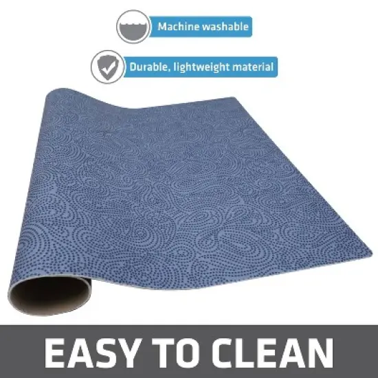 Drymate 19"x24" Dish Drying Mat - Borage Blue Stucco: Kitchen Drying Mat for Dishes, Machine Washable, Polyester image {10}