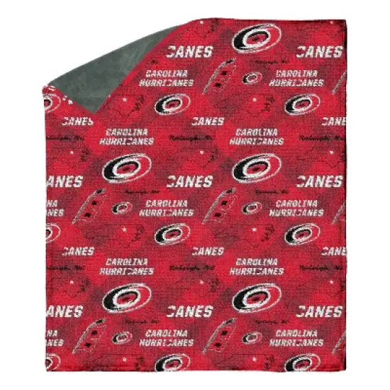 NHL Carolina Hurricanes 60"x70" Uplift Chenille Throw Blanket image {1}