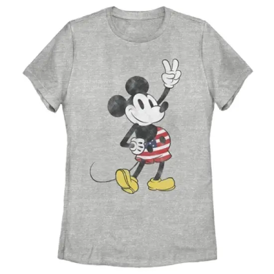 Women's Mickey & Friends Retro American Peace Sign T-Shirt image {3}