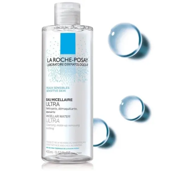 La Roche Posay Ultra Micellar Cleansing Water and Makeup Remover for Sensitive Skin - Unscented - 13.52 fl oz image {2}