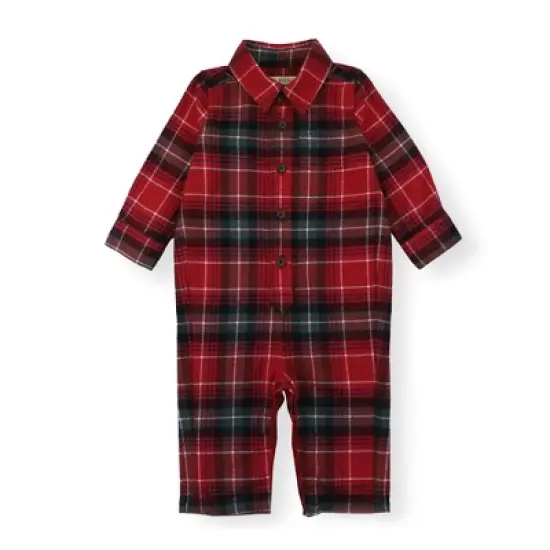 Hope & Henry Baby Organic Cotton Boy Layette Long Sleeve Button Front Romper, Infant image {5}