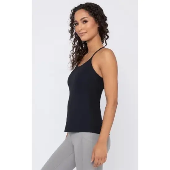 Yogalicious Womens Nude Tech Polygiene Emma Tank Top with High Support Built-In Bra image {1}