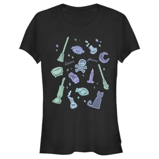Junior's Disney Hocus Pocus Spooky Symbols T-Shirt image {2}