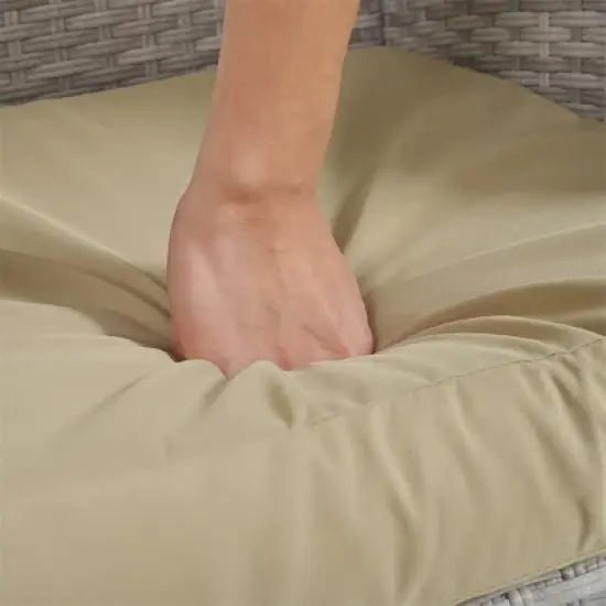 ELJGET 4 Piece Patio Furniture Set Outdoor Wicker Conversation Sets All Weather PE Rattan Sectional Sofa Set with Cushions & Coffee Table image {15}