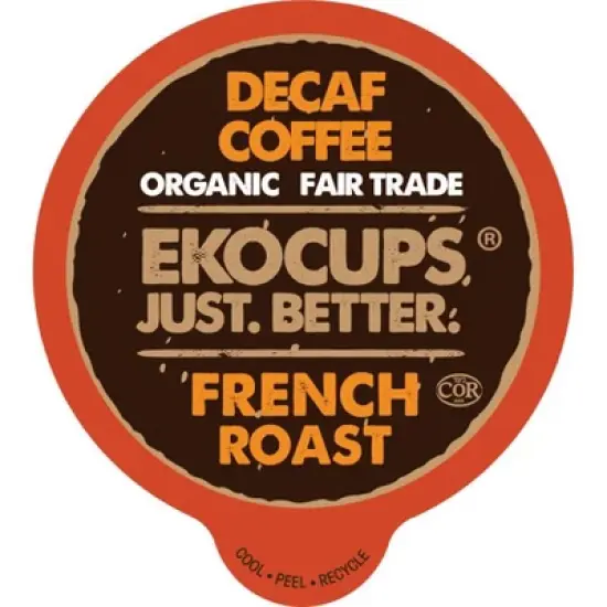 EkoCups Decaf French Roast Organic Coffee Pods image {5}