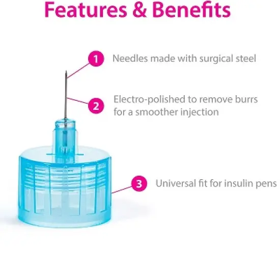 Easy Touch Pen Needle 32 Gauge 5mm, 100 Ct image {1}