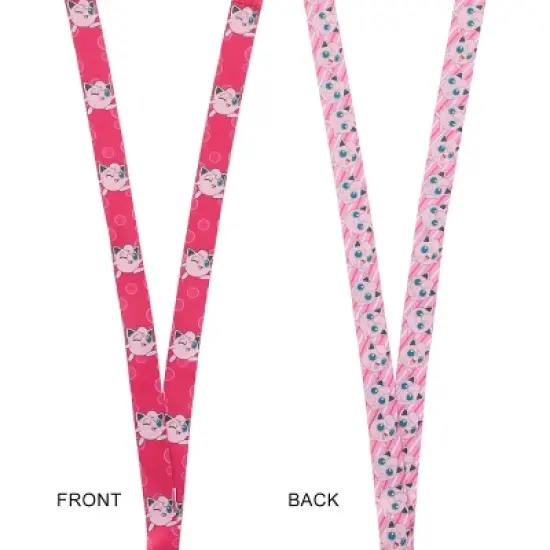 Pokemon Jigglypuff Lanyard with Neck Breakaway and Metal Charm image {2}