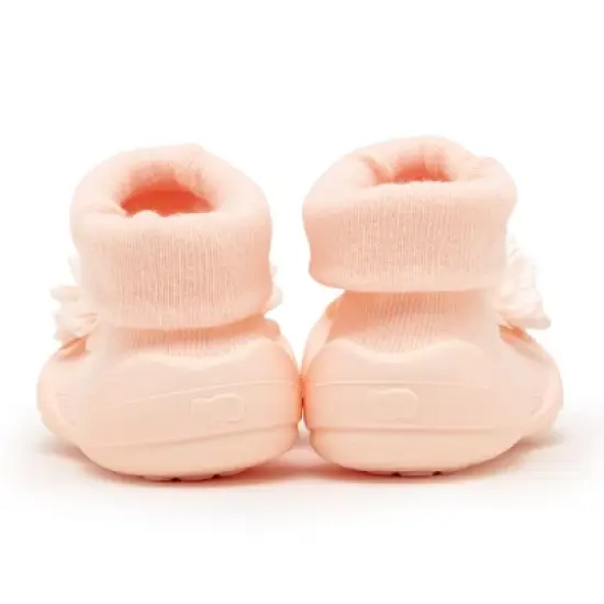 Komuello Baby Girl First Walk Sock Shoes Corsage Pink image {3}