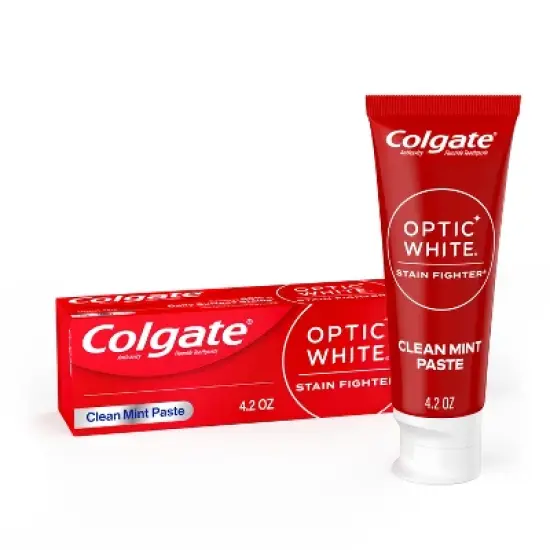 Colgate Optic White Stain Fighter Teeth Whitening Toothpaste - Clean Mint - 4.2oz image {15}
