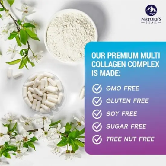 Collagen Peptides for Women & Men - Hydrolyzed Supplement for Skin Bone Support - 60 Capsules;120 Capsules image {6}