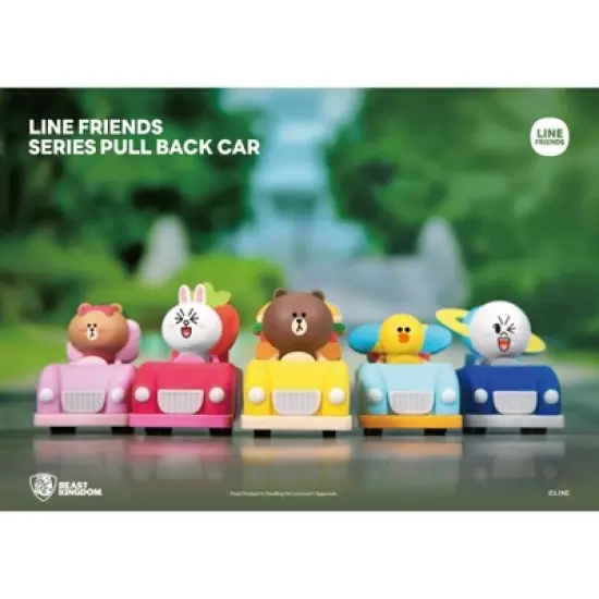 LINE FRIENDS Series Pull back car Set (Mini Egg Attack) image {1}