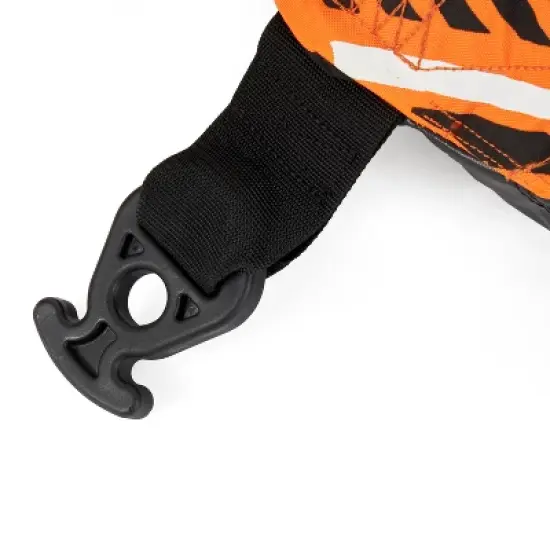 RAVE Sports 2709 Mass Frantic 2.0 4 Rider Person Capacity Heavy Duty 76 Inch Diameter Inflatable Water Lake Boat Float Towable Boating Tube, Orange image {4}