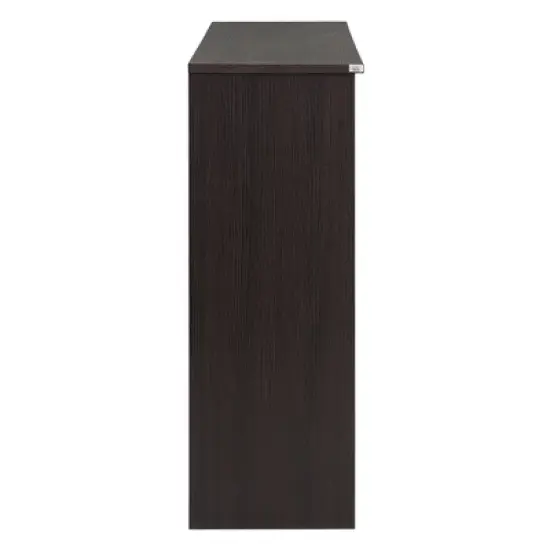 HOMCOM Sideboard Buffet Cabinet, Coffee Bar Cabinet,Credenza with Sliding Glass Doors, Cupboard and Adjustable Shelf, Dark Brown image {5}